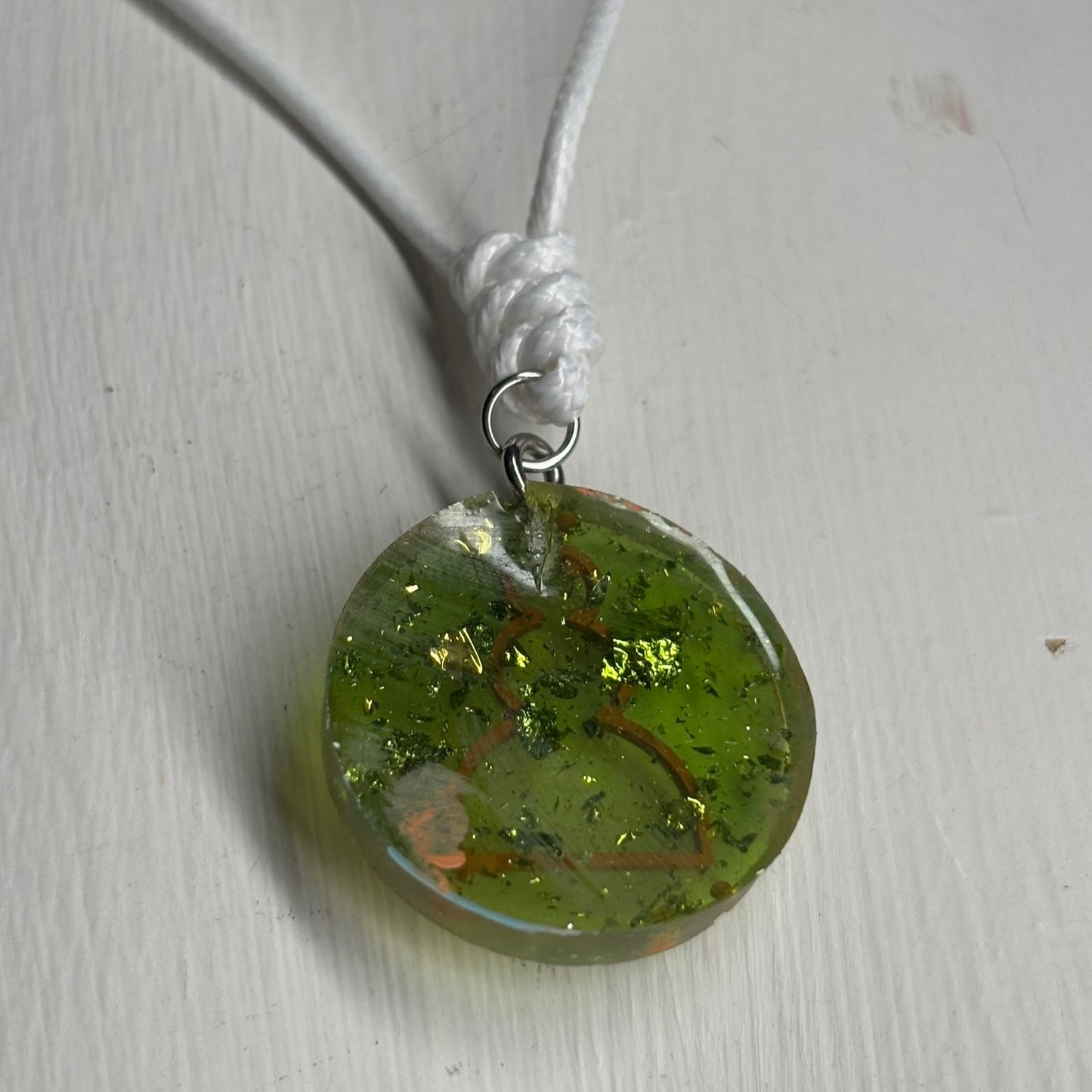 Clean Green Pawn - Handmade Resin Chess Necklace