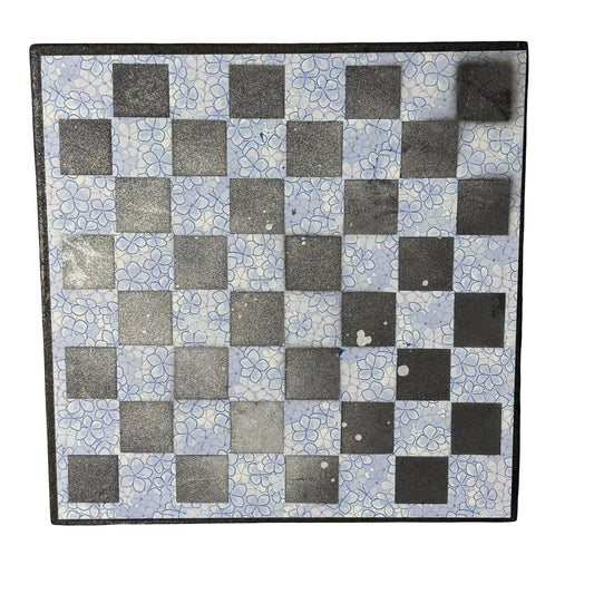 Blue & Black - Scrapbook Chess Board