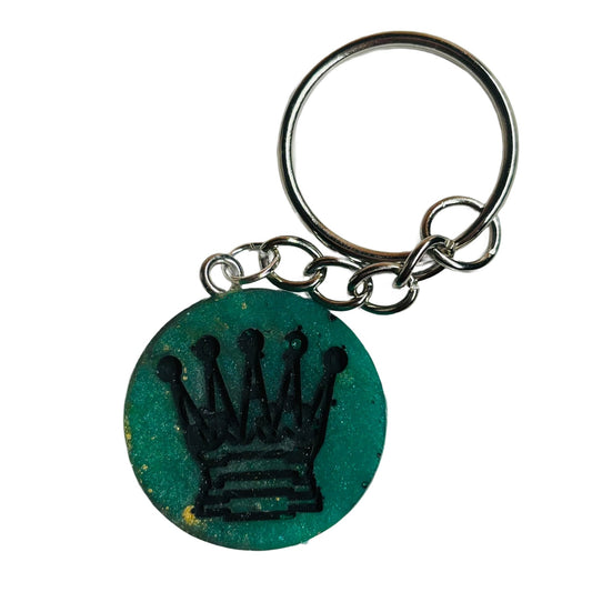 Dark Green Queen - Handmade Resin Keychain