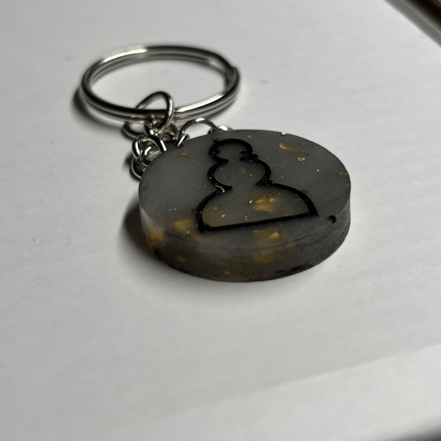 Royal Gray Pawn - Handmade Resin Keychain