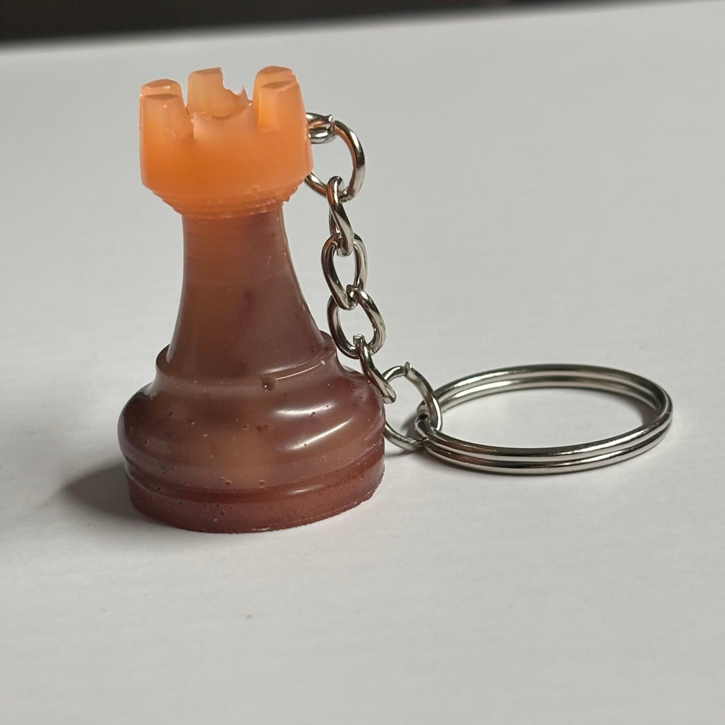 Orange Brown - Handmade Resin Keychain