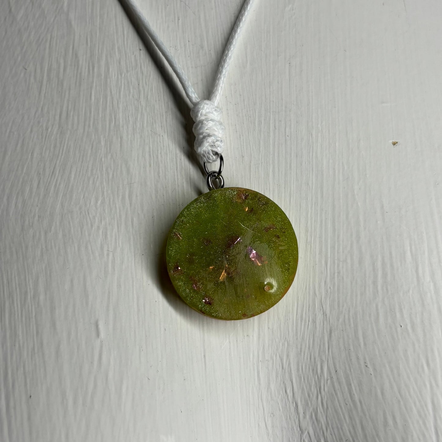 Green Orange King - Handmade Resin Chess Necklace