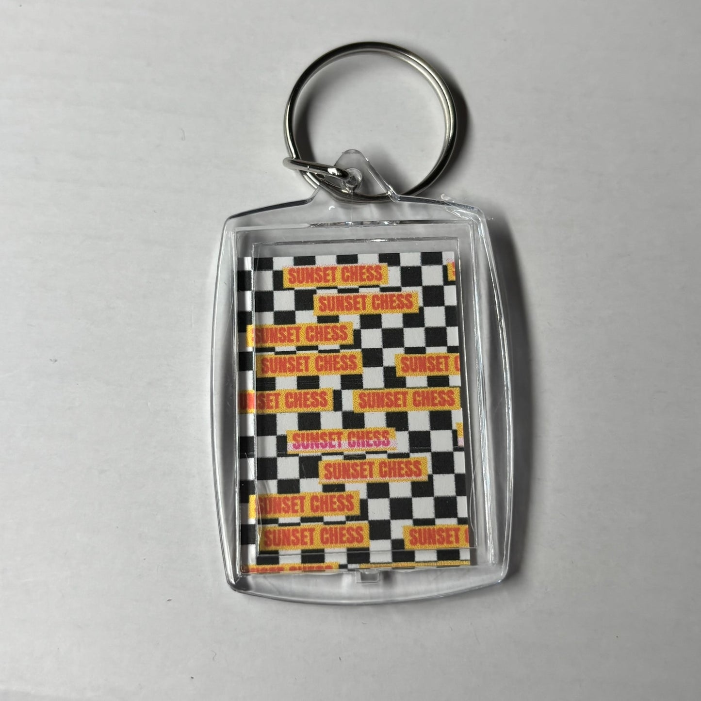 Hot Rod - Sunset Chess Photo Keychain