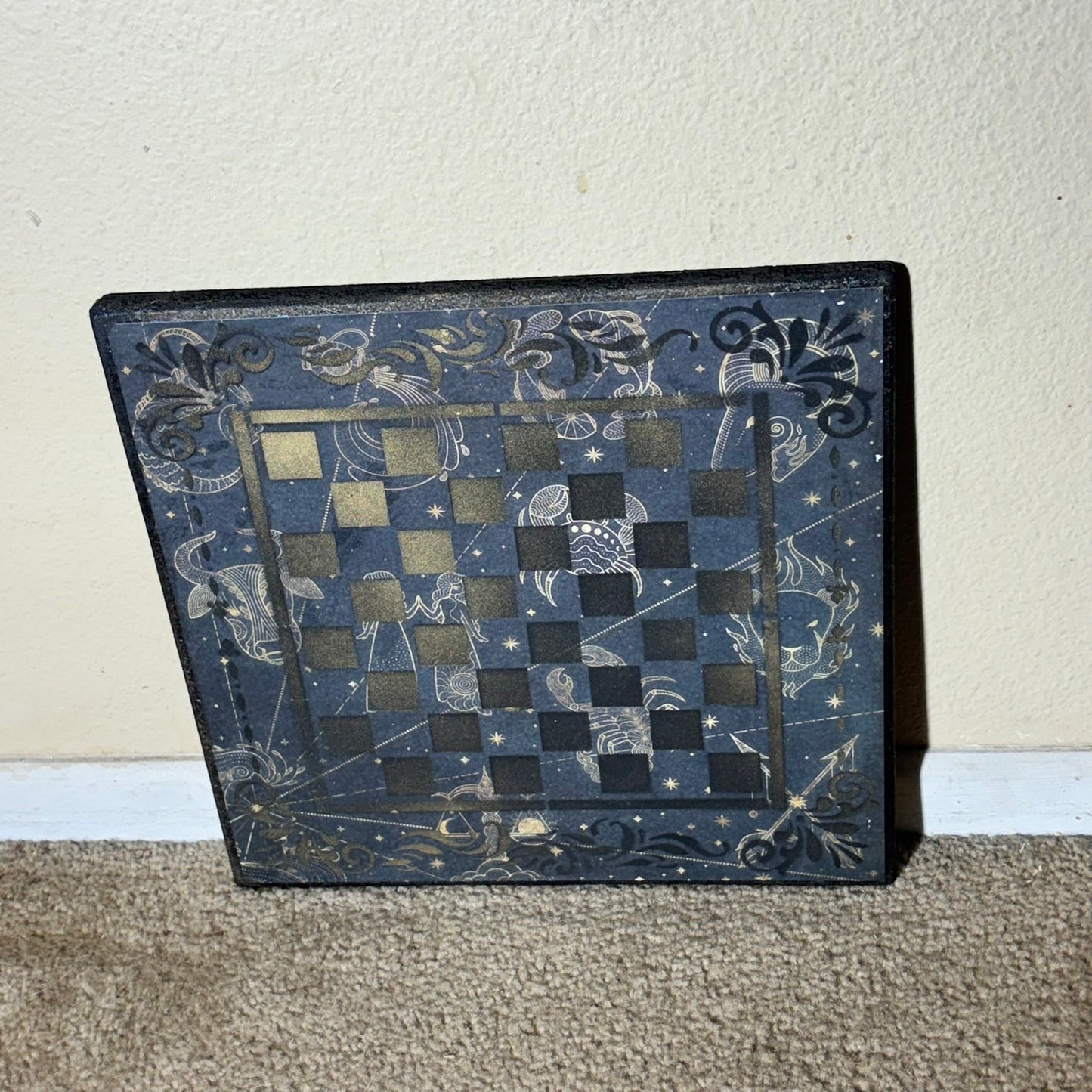 Golden Royal Blue - Scrapbook Chess Board