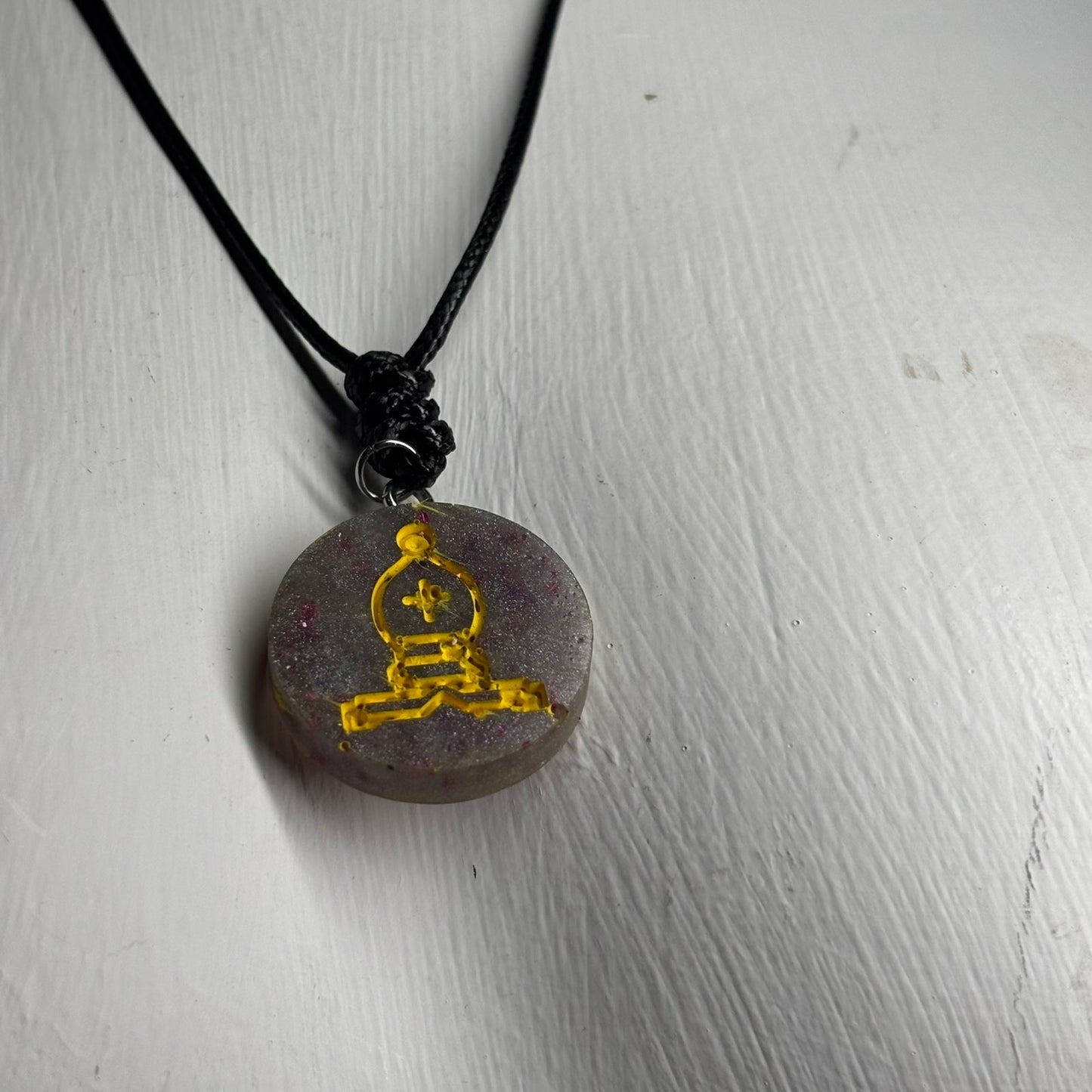 Star Purple Bishop - Handmade Resin Chess Necklace