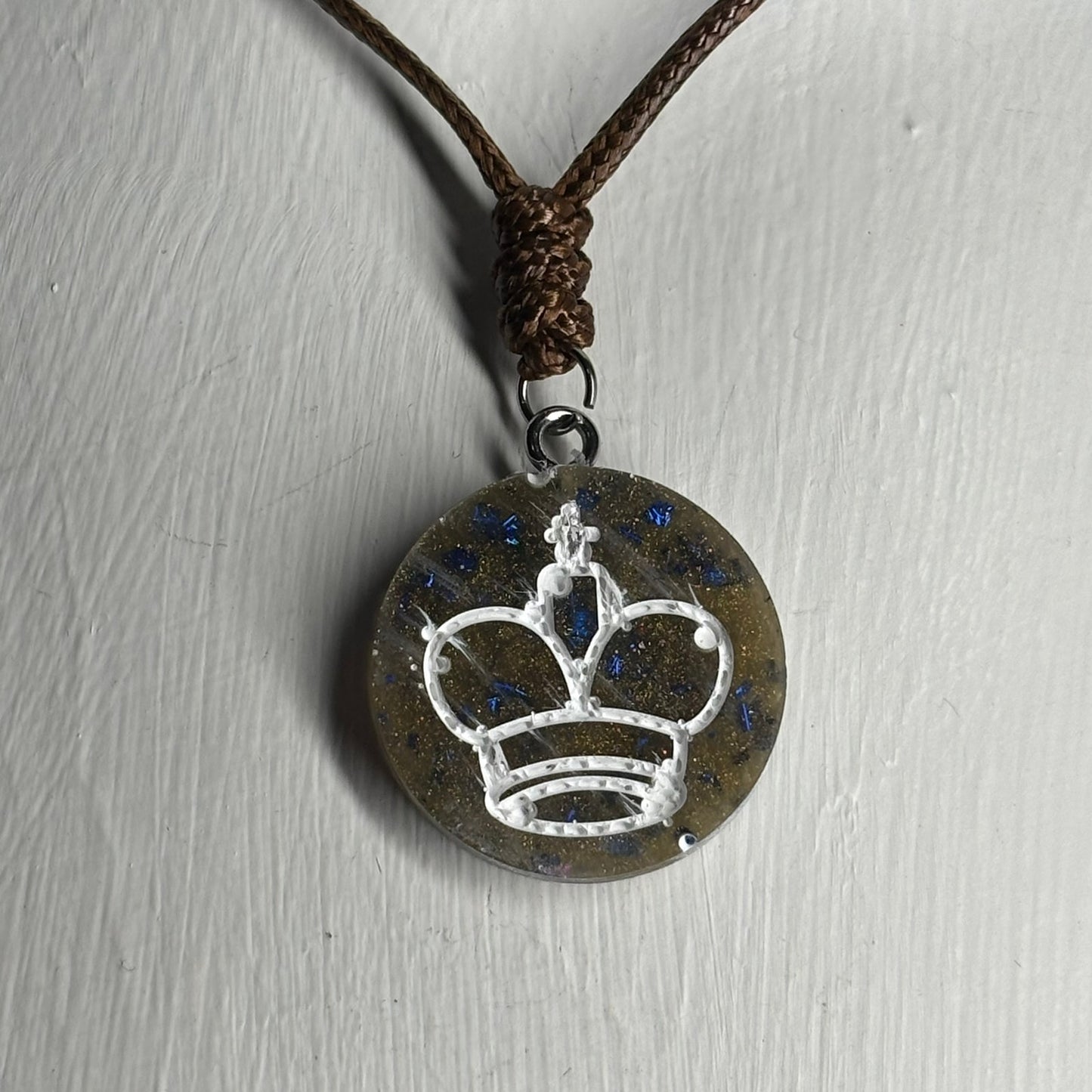 Luxury Green King - Handmade Resin Chess Necklace