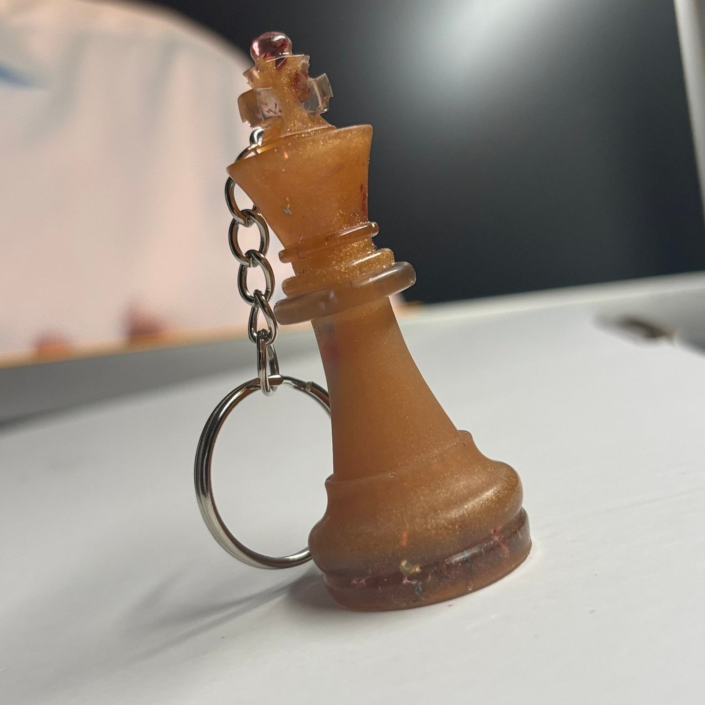 Orange Royal King - Handmade Resin Keychain