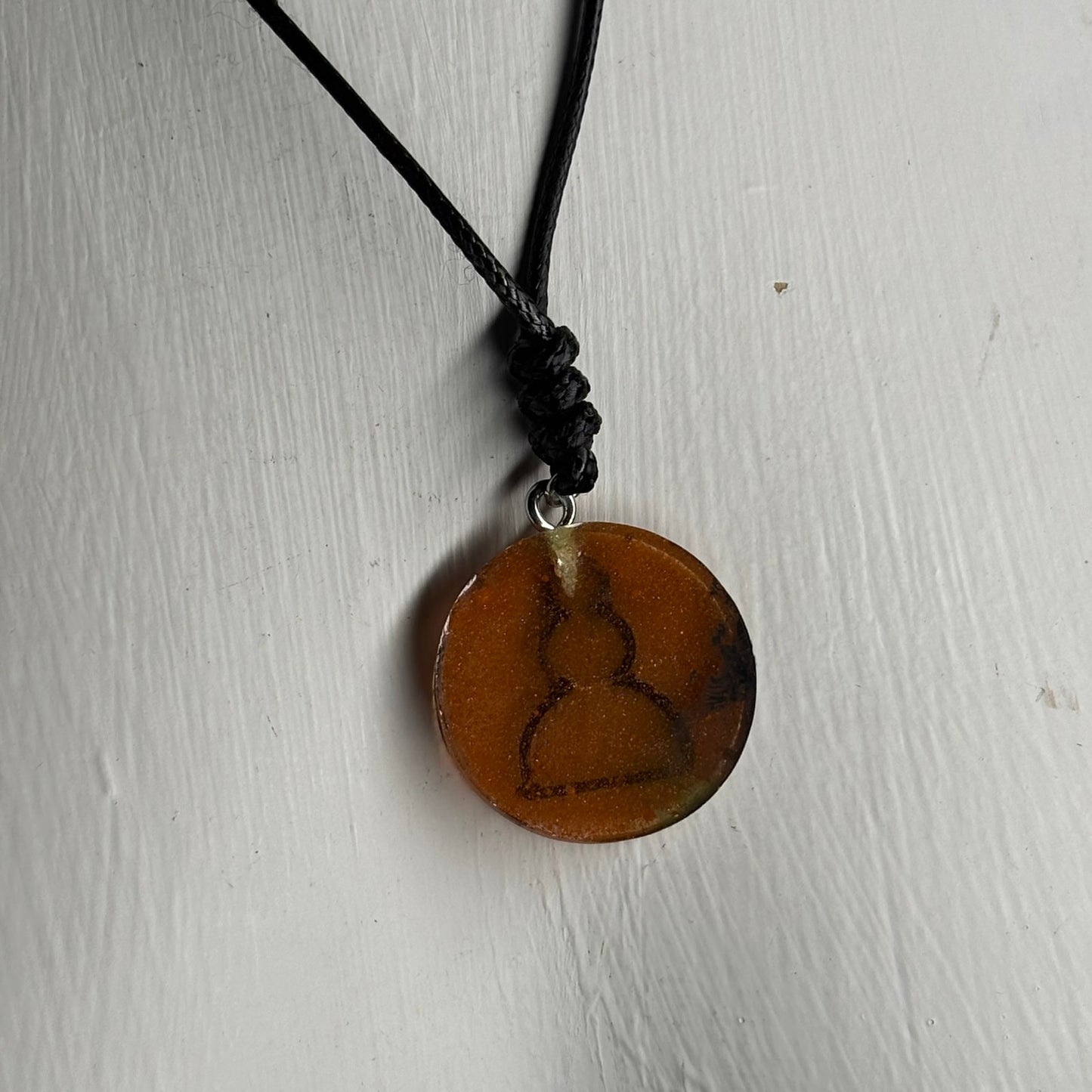 Orange Pawn - Handmade Resin Chess Necklace