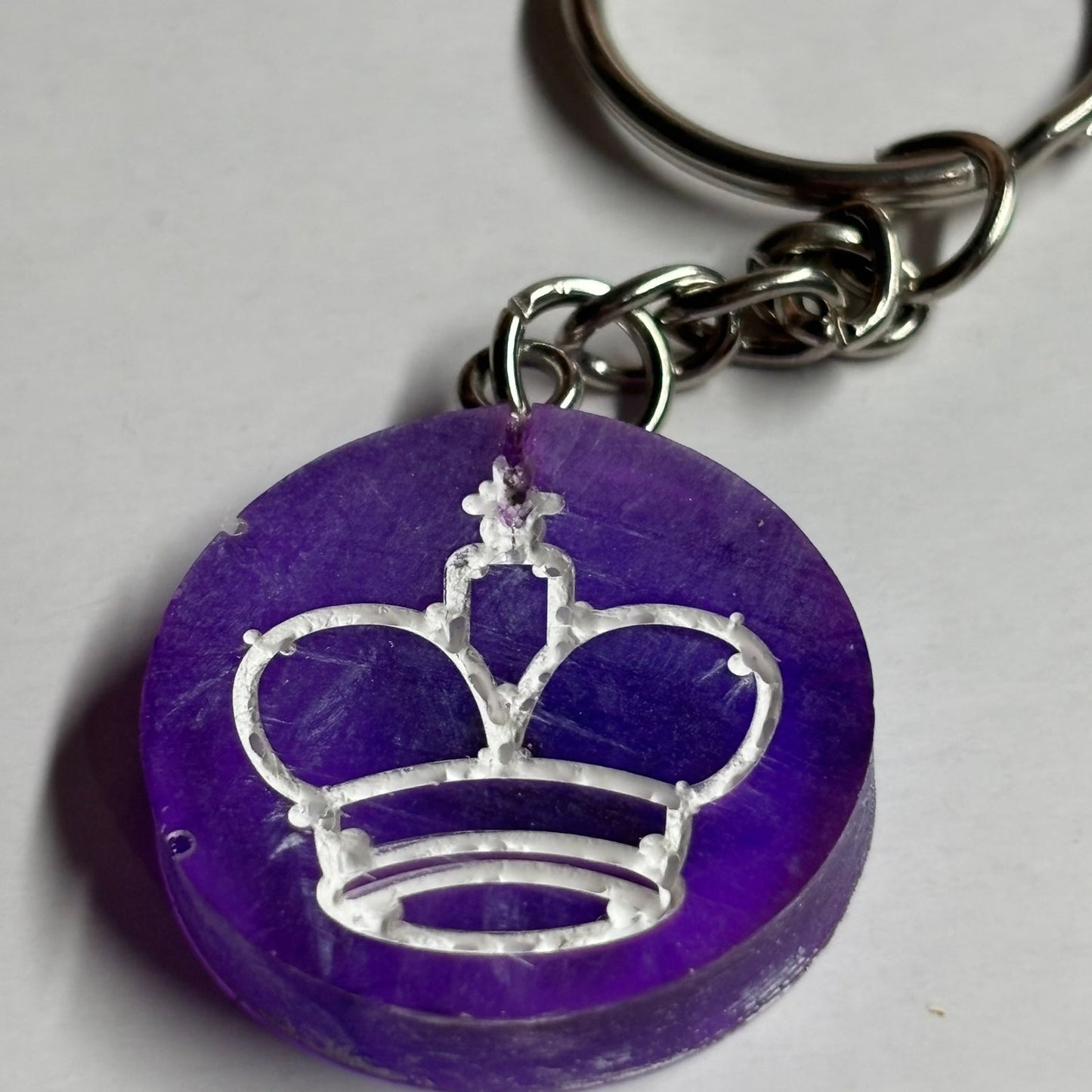 Purple King - Handmade Resin Keychain - Flat Edition
