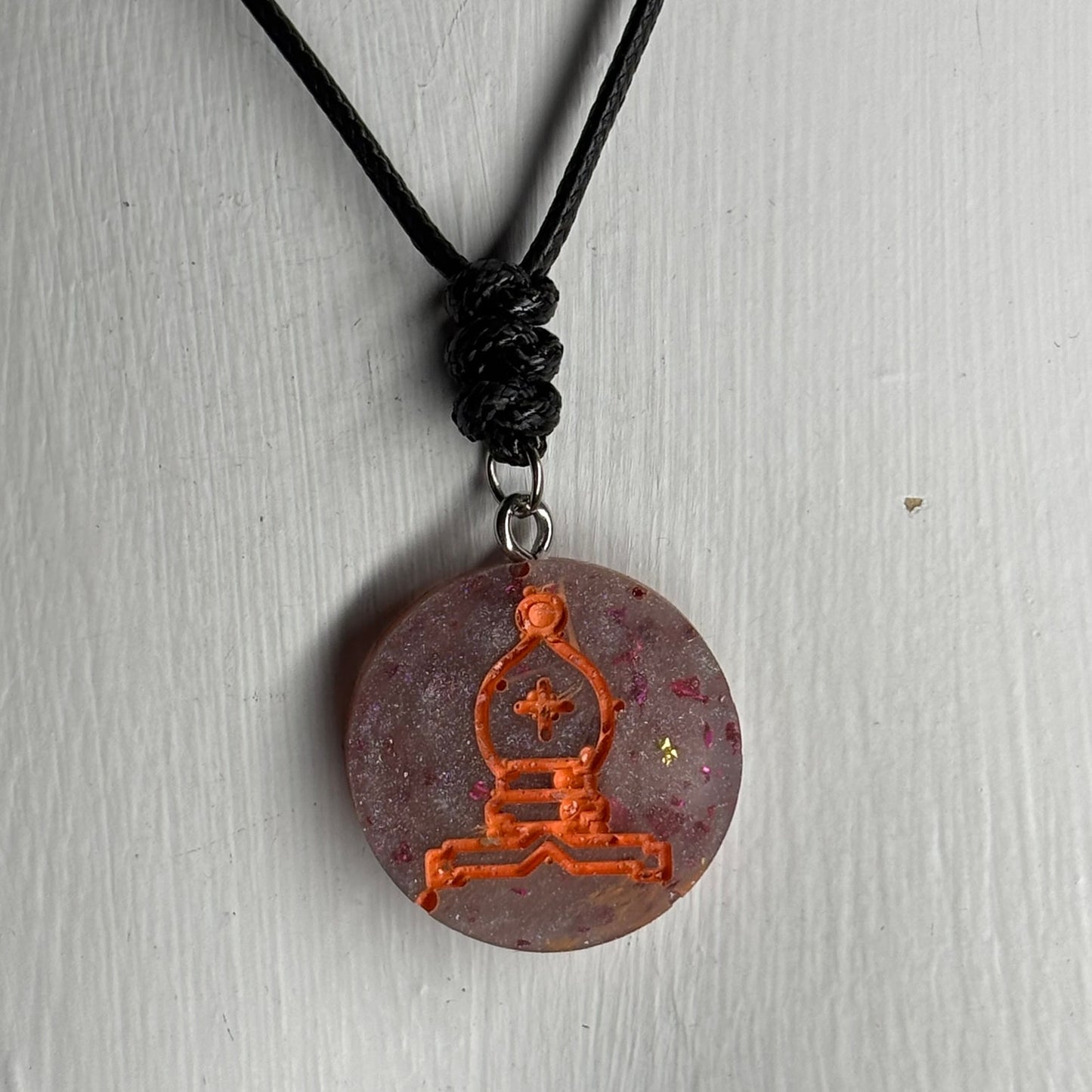 Purple Bishop - Handmade Resin Chess Necklace