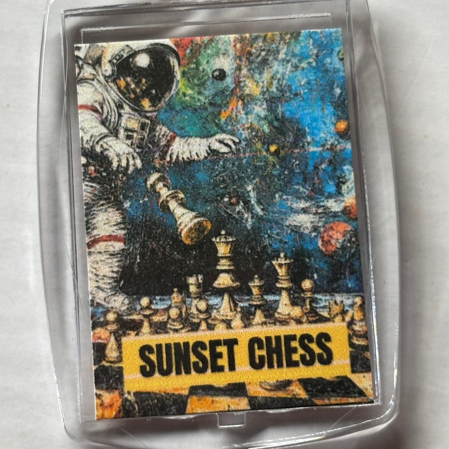Space Play - Chess  Photo Keychain