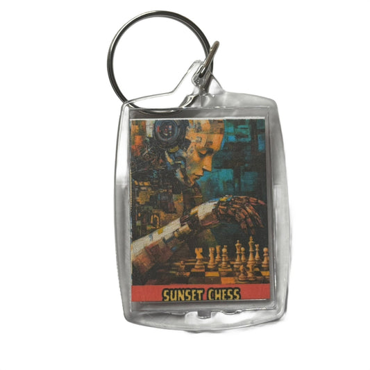 Peaceful Robot - Chess  Photo Keychain