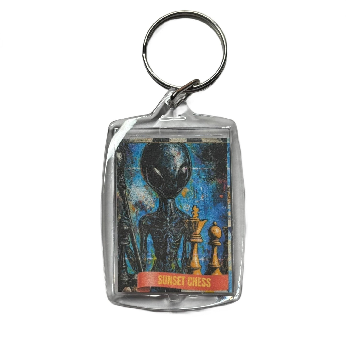 Alien - Chess  Photo Keychain