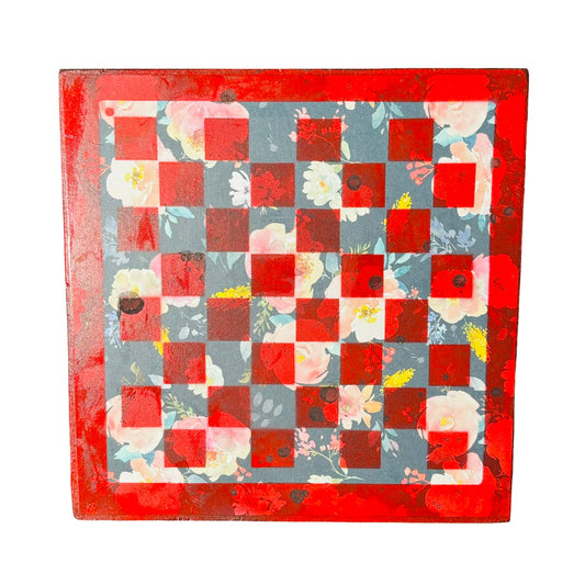 Cherry Red Vintage - Scrapbook Chess Board