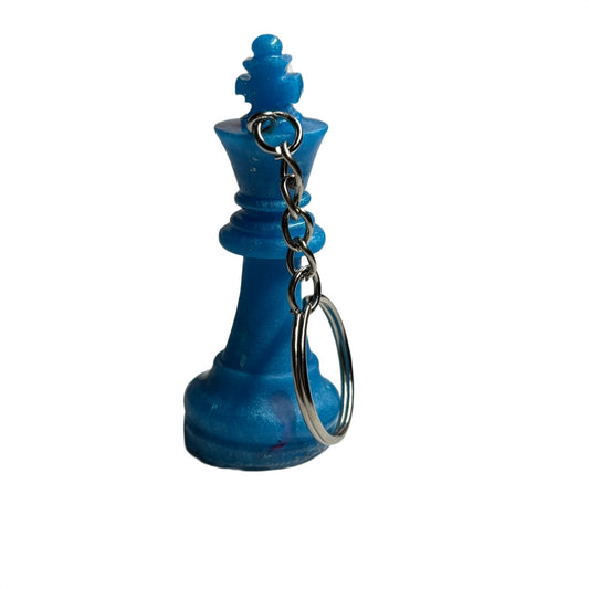 Solid Blue King - Handmade Resin Keychain