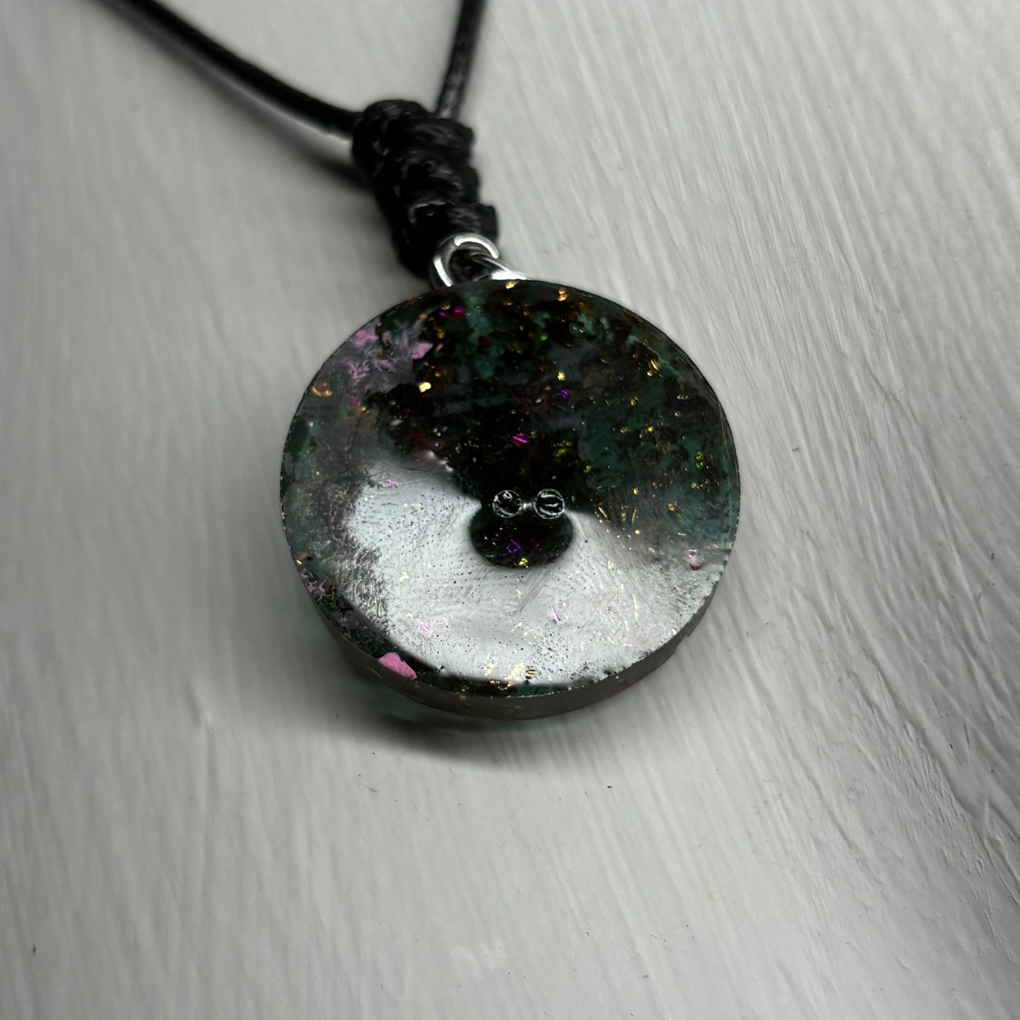 Forest Pink Rook - Handmade Resin Chess Necklace