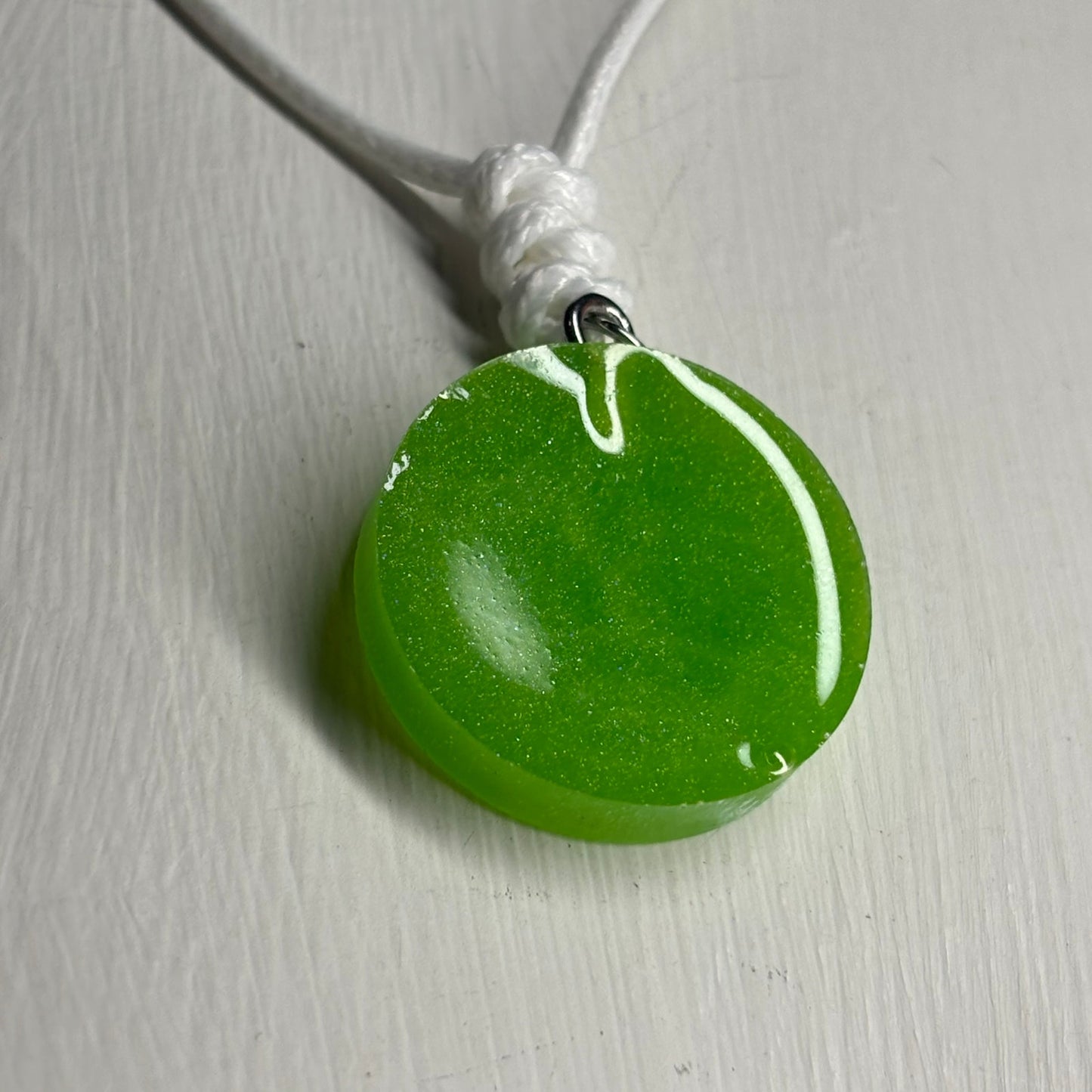 Green King - Handmade Resin Chess Necklace