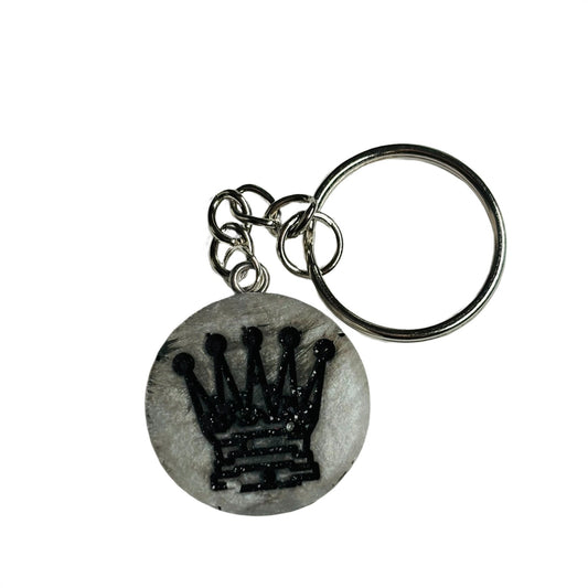 Silver Black Queen - Handmade Resin Keychain