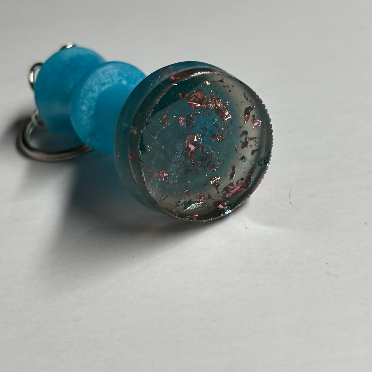 Solid Blue King - Handmade Resin Keychain