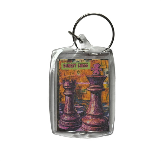 Supreme Purple - Chess  Photo Keychain