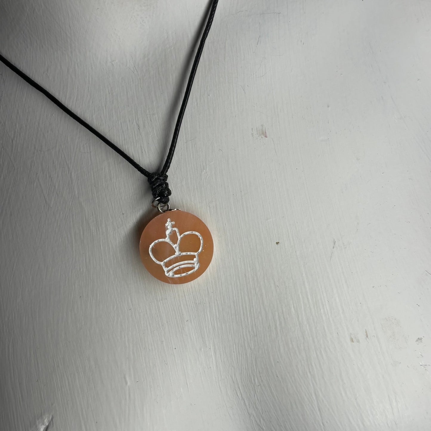 Sunny King - Handmade Resin Chess Necklace