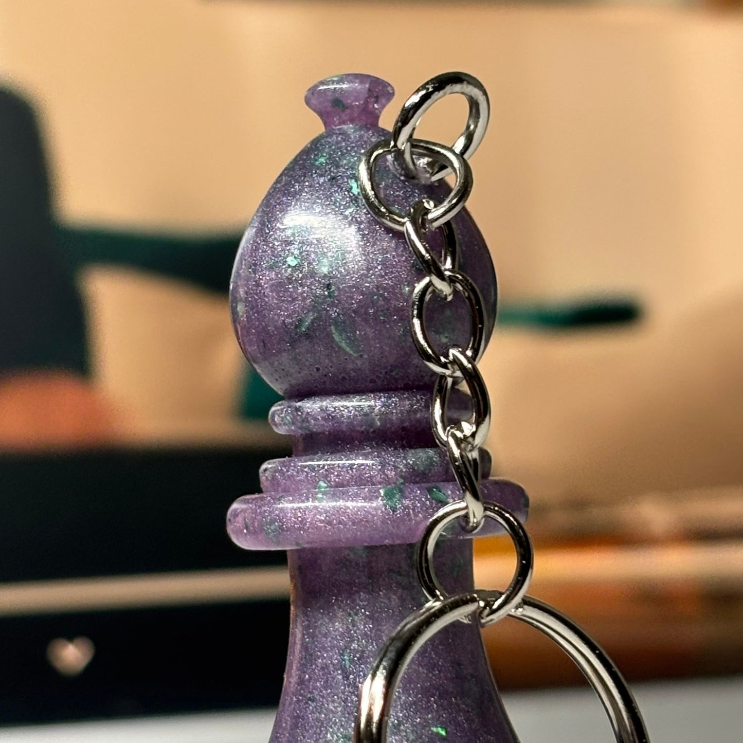 Supreme Purple Bishop - Handmade Resin Keychain - Large Edition