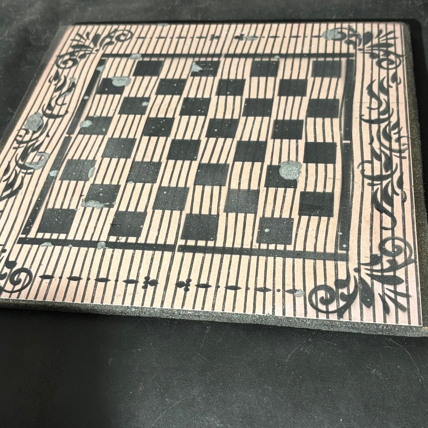 Cream Black - Scrapbook Chess Board