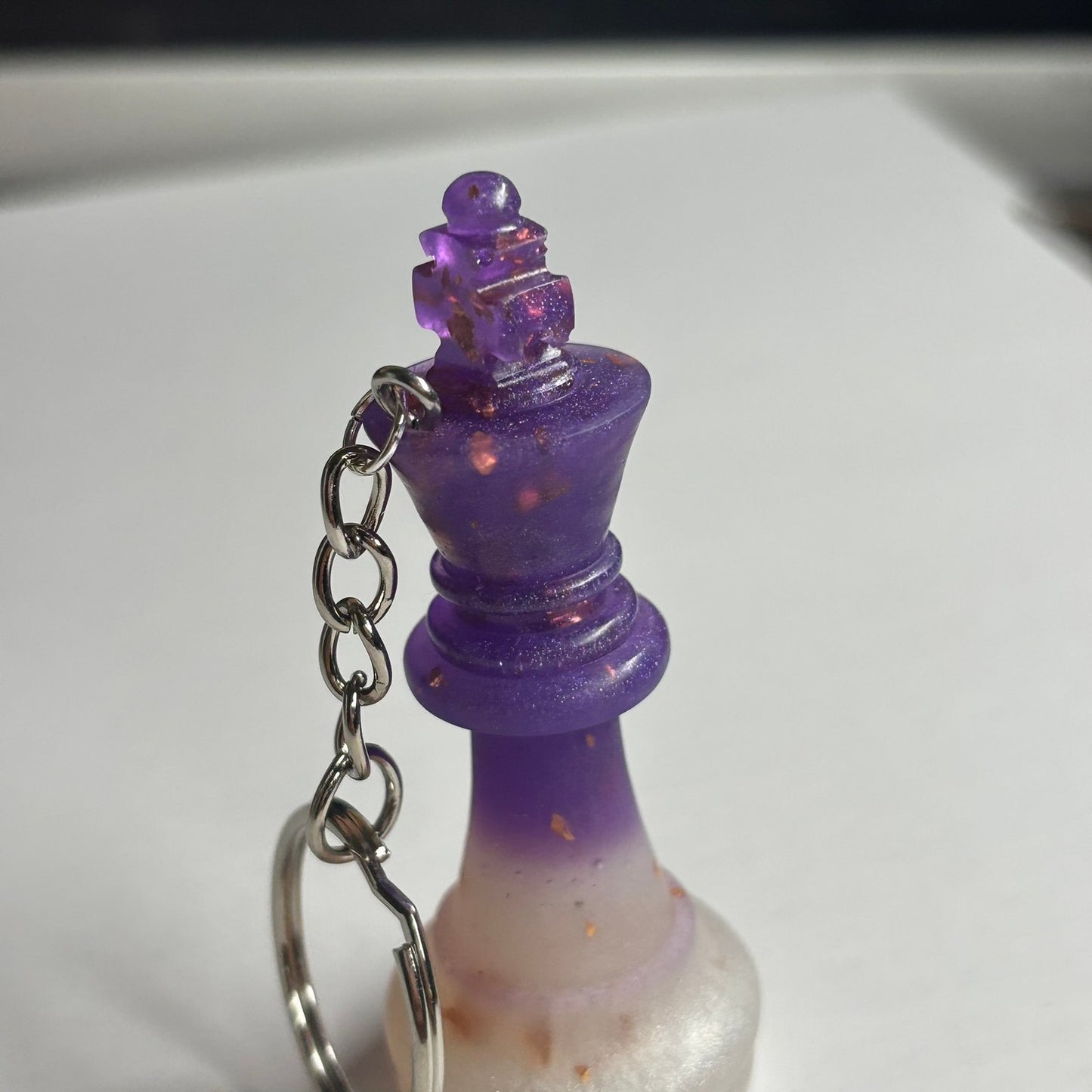 Crystal Purple King - Handmade Resin Keychain