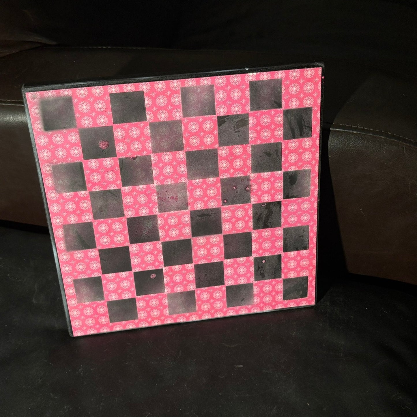 Red Pattern - Scrapbook Chess Board
