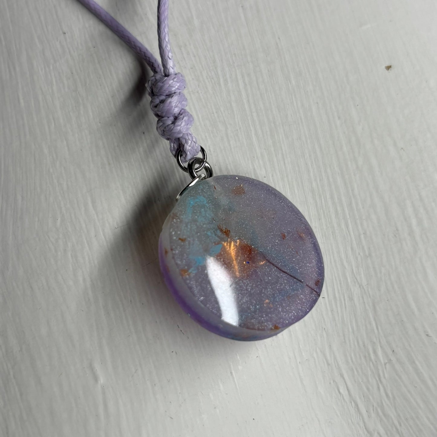 Purple Frost Pawn - Handmade Resin Chess Necklace