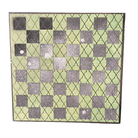 Vintage Green - Scrapbook Chess Board
