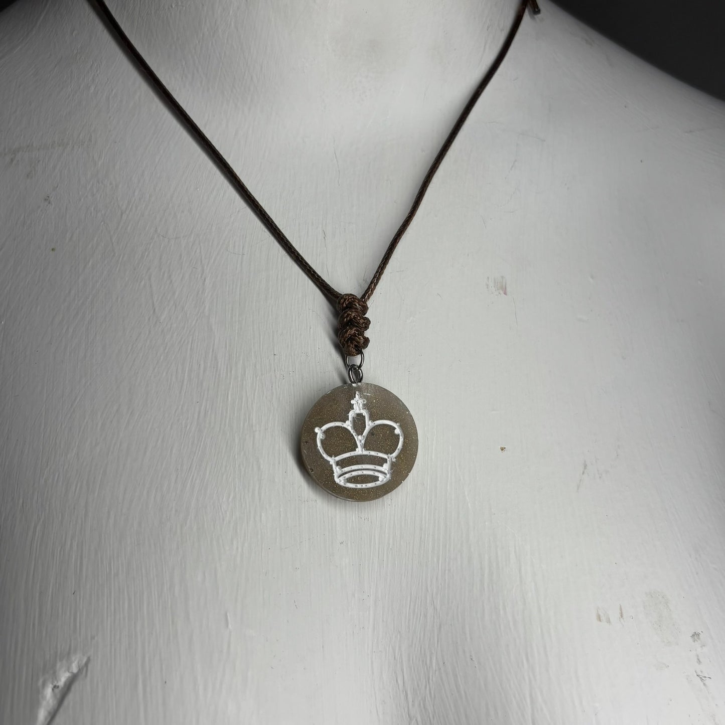 Cream King - Handmade Resin Chess Necklace