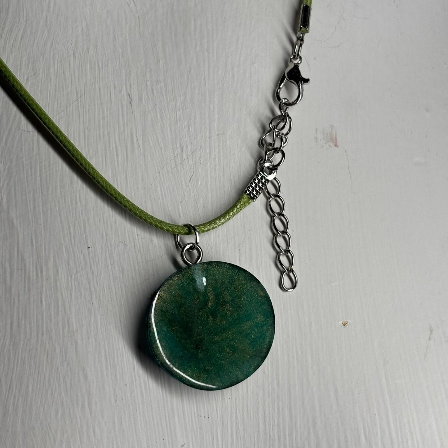 Greens King - Handmade Resin Chess Necklace