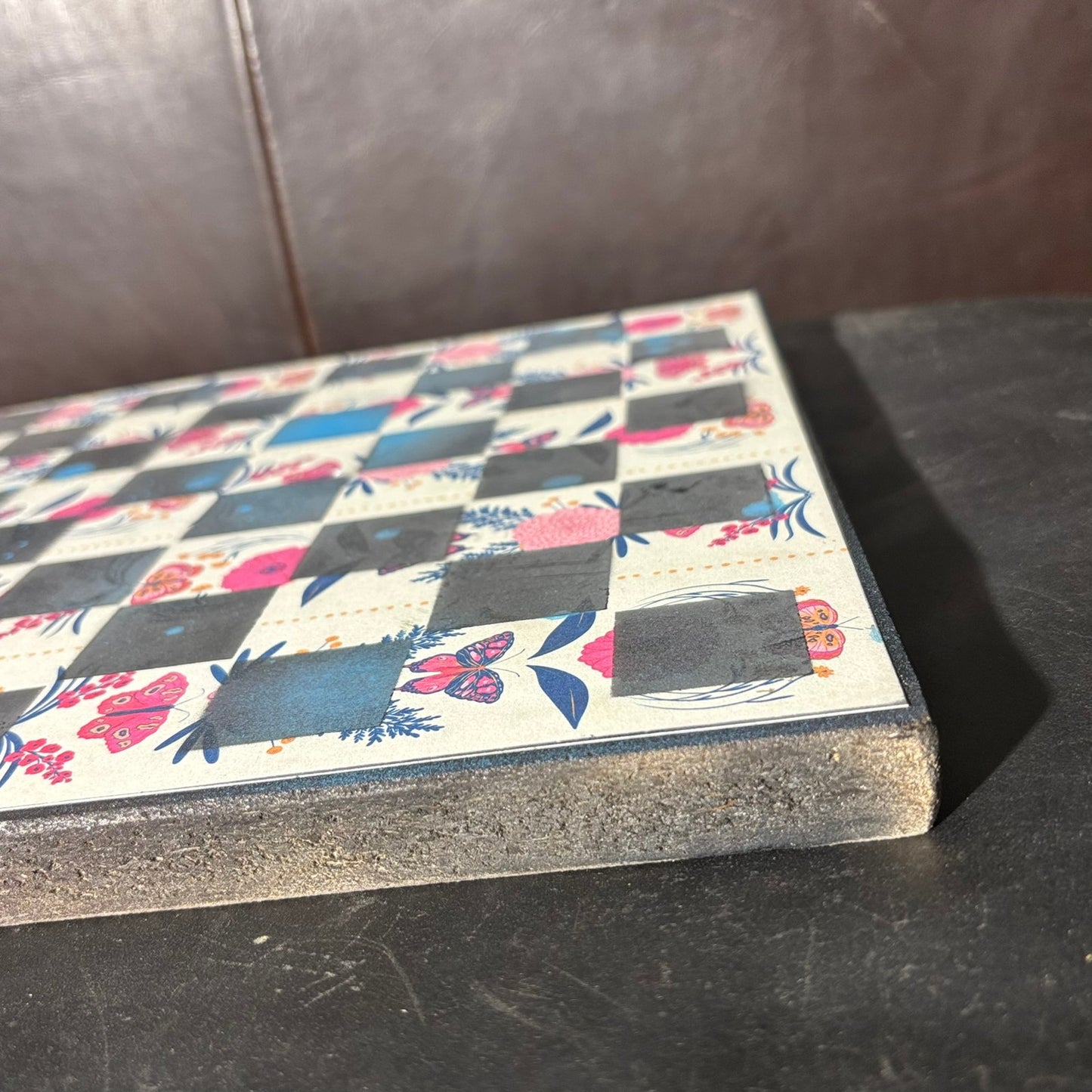 Vintage White Backdrop - Scrapbook Chess Board