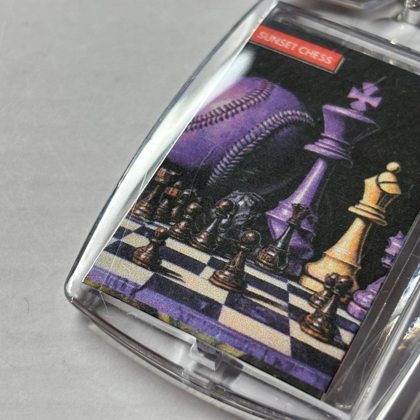 Purple Baseball - Chess  Photo Keychain