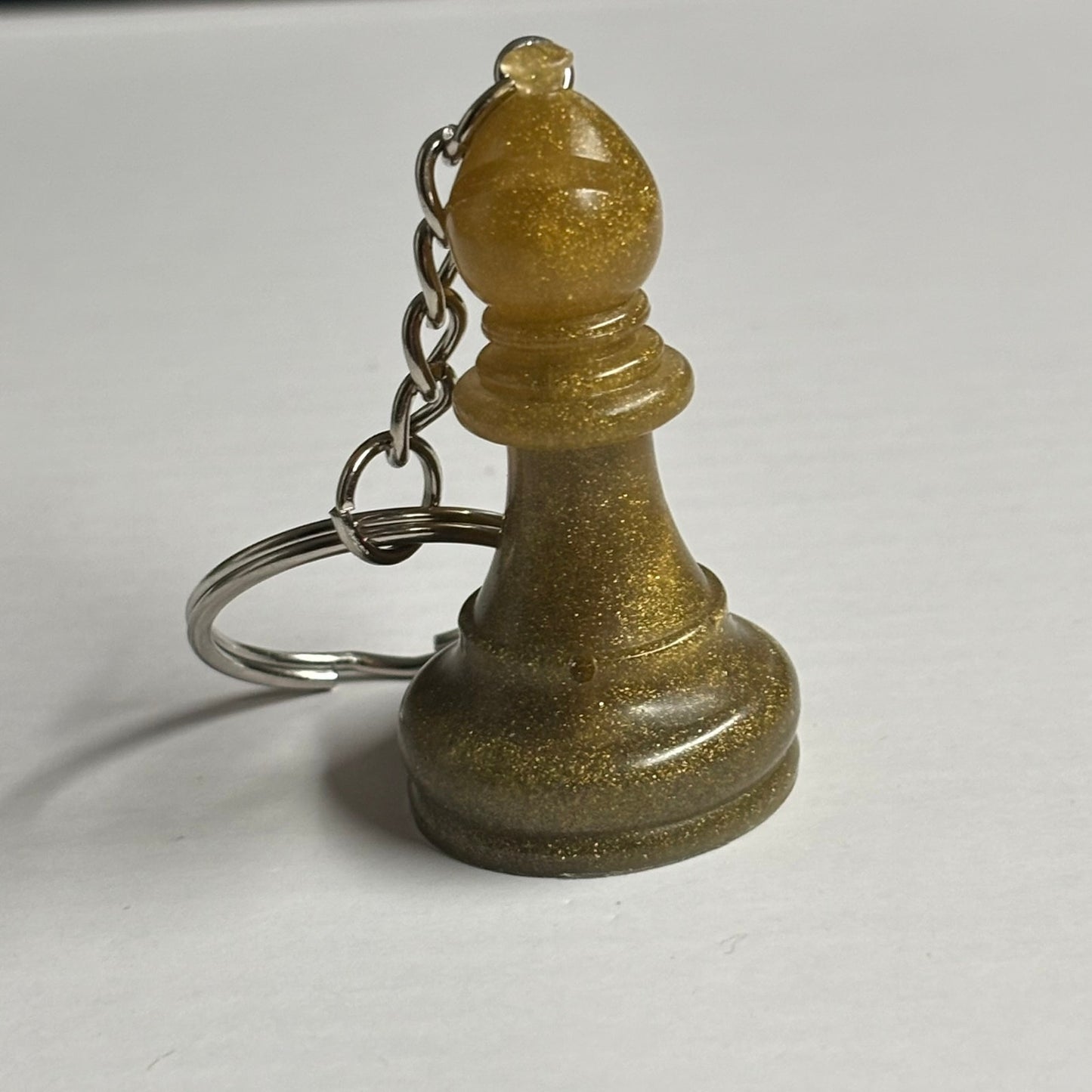 Dirty Yellow Bishop - Handmade Resin Keychain