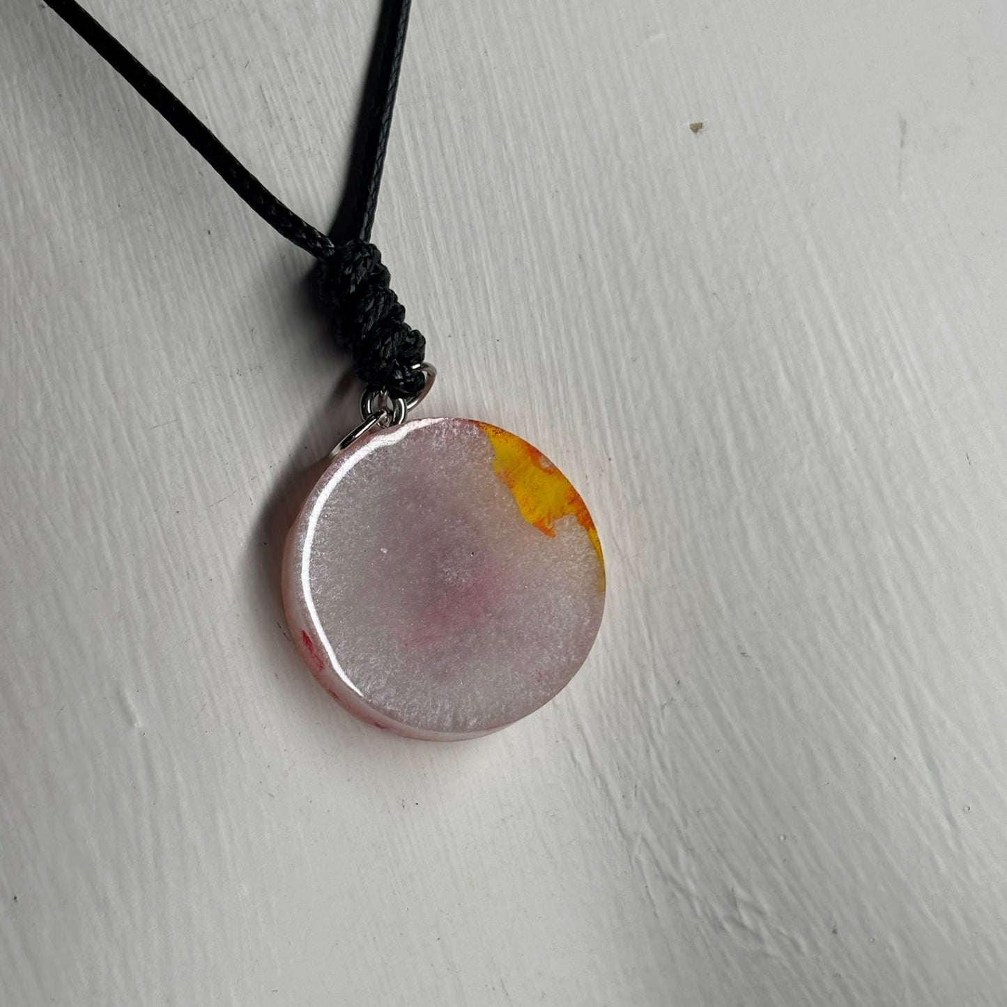 Red Bishop Print - Handmade Resin Chess Necklace