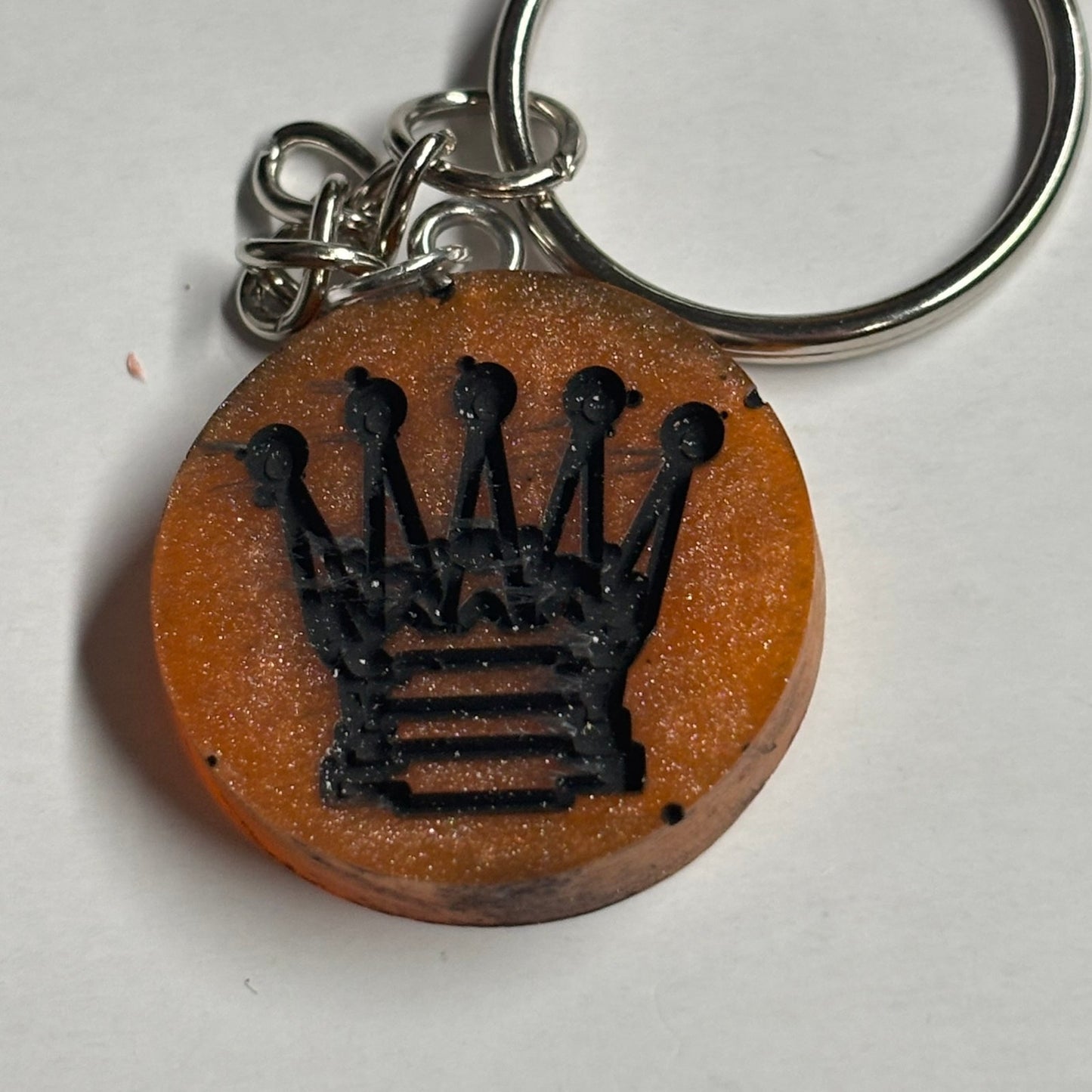 Cool Orange King - Handmade Resin Keychain