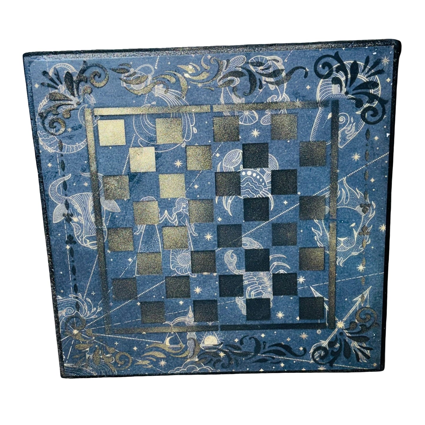 Golden Royal Blue - Scrapbook Chess Board