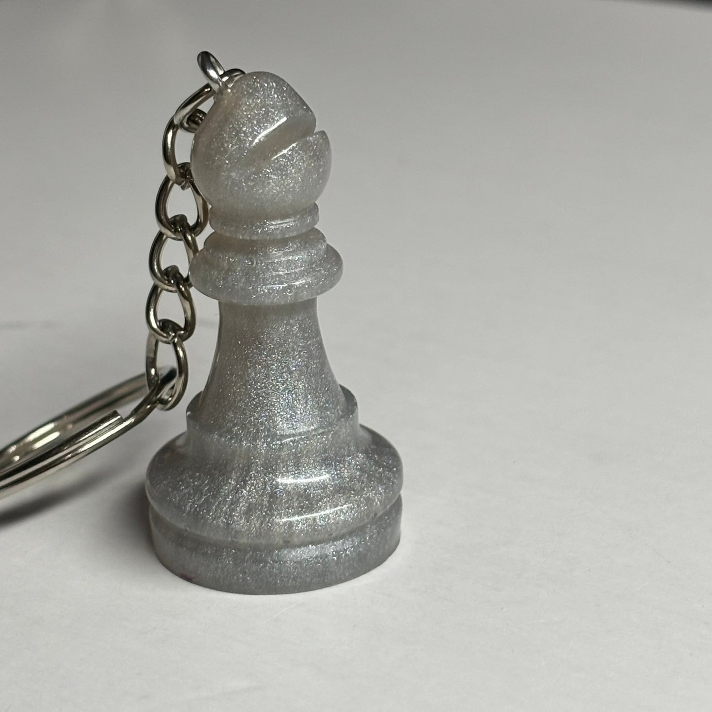 White Bishop - Handmade Resin Keychain