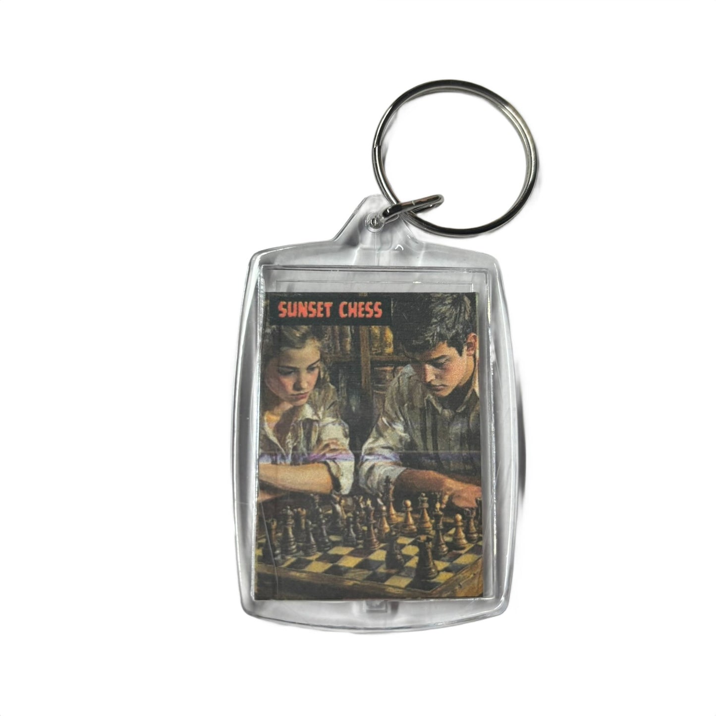 Learning Young - Chess  Photo Keychain