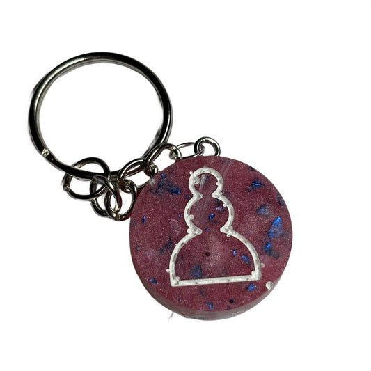 Pink Pawn Royal - Handmade Resin Keychain