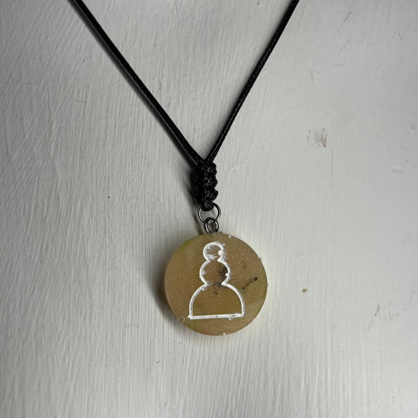 Sunshine Pawn - Handmade Resin Chess Necklace