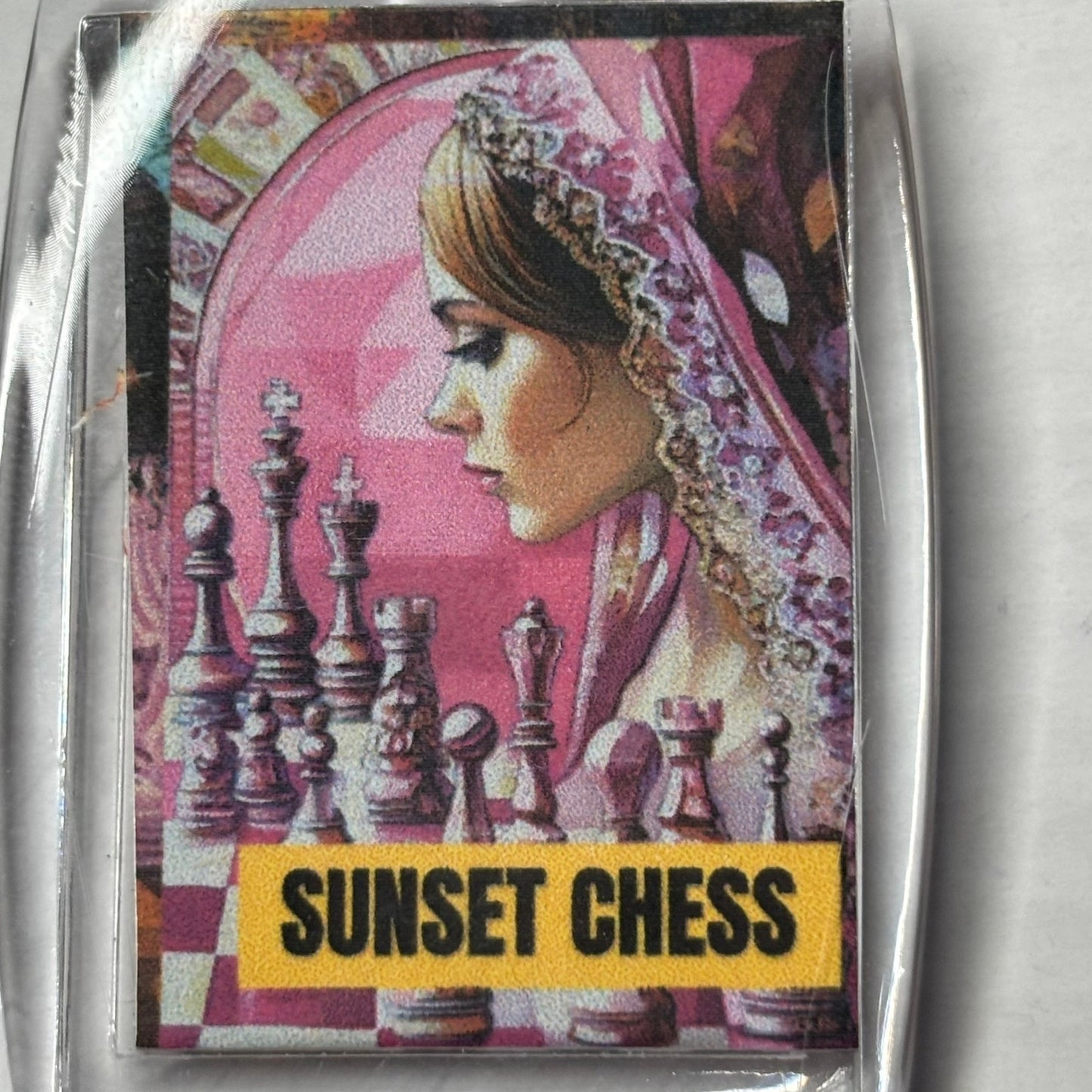 Pink Queen - Chess  Photo Keychain
