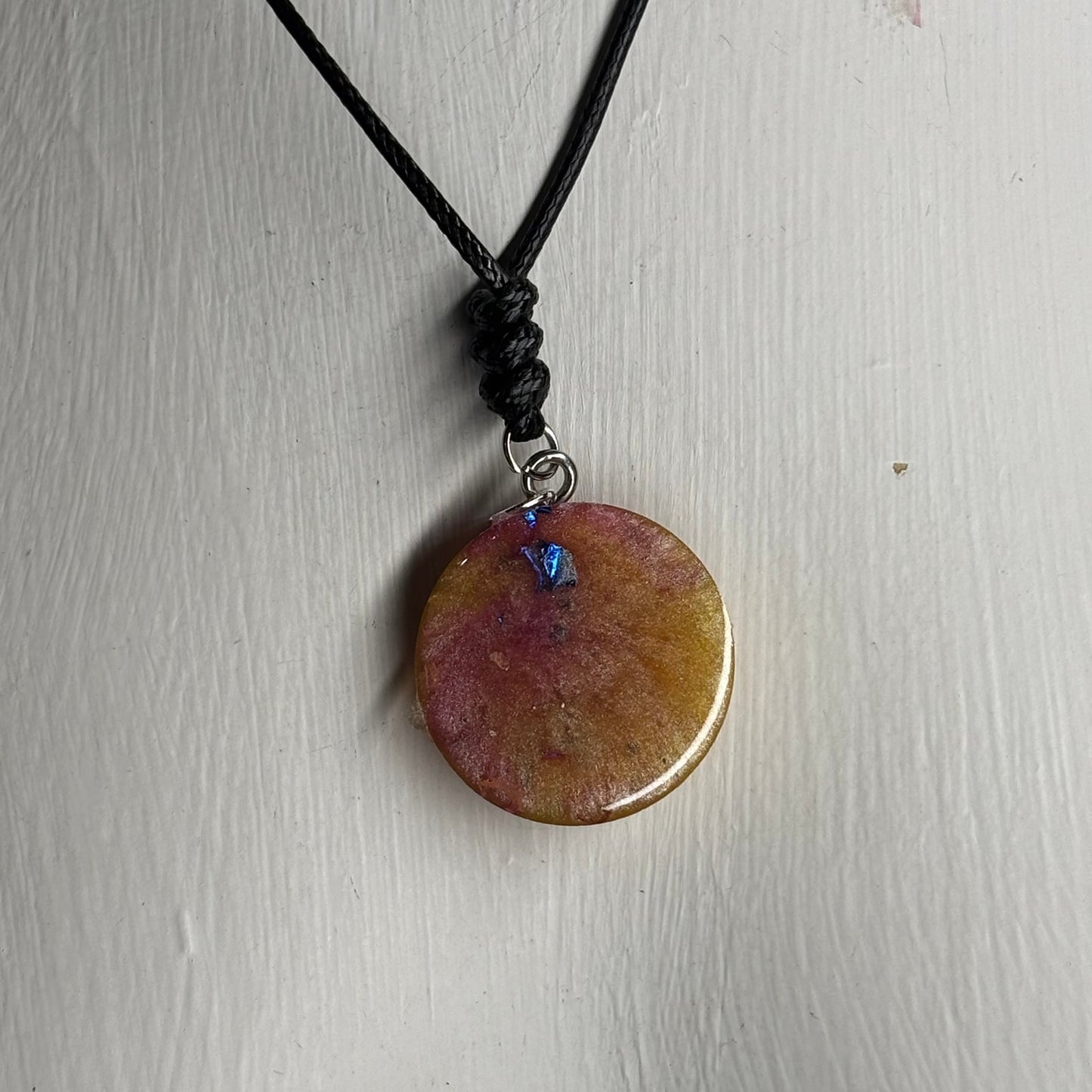 Yellow Crystal Pawn - Handmade Resin Chess Necklace