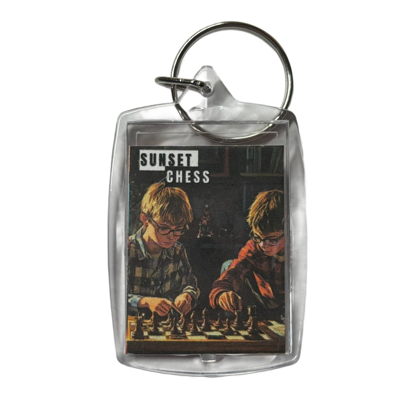 Young Men - Chess  Photo Keychain