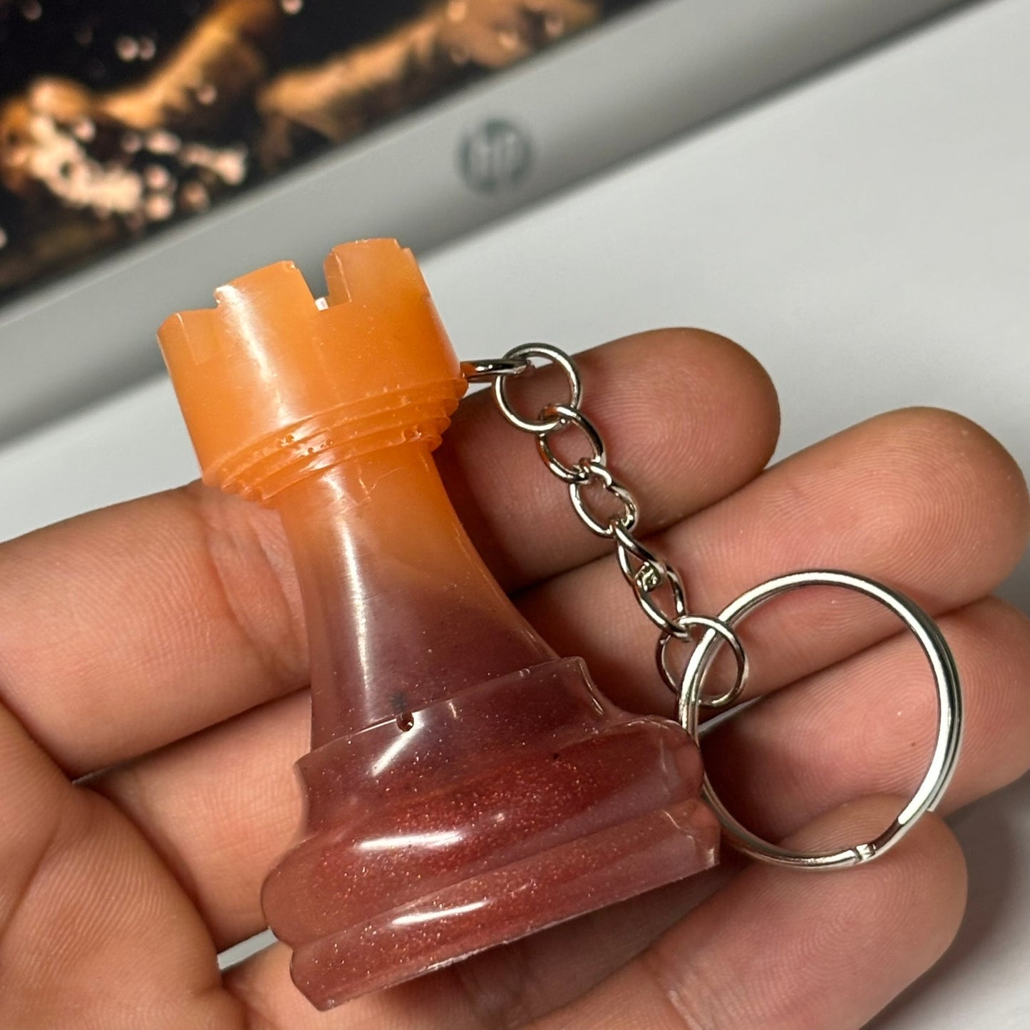 Basic Rook - Handmade Resin Keychain - Large Edition