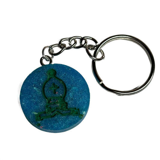 Sea Blue Bishop - Handmade Resin Keychain