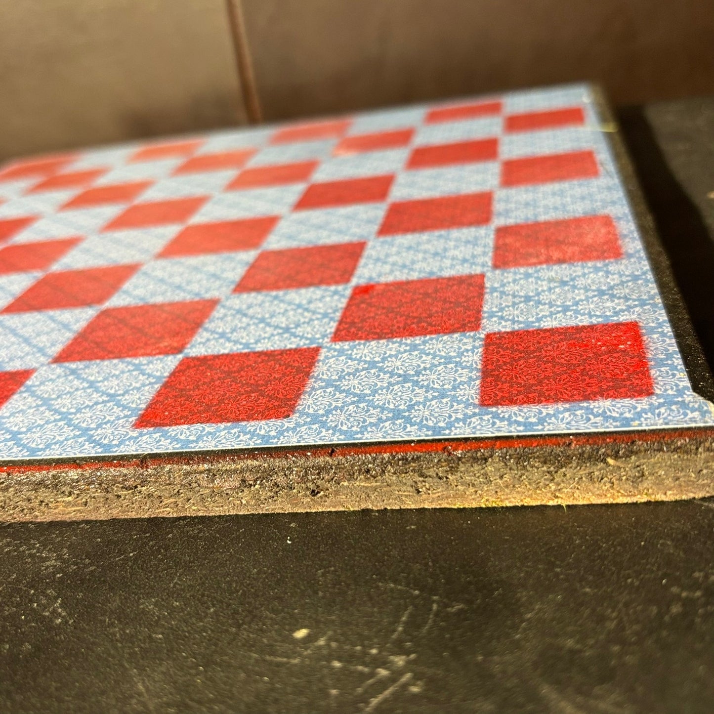 Light Blue & Red - Scrapbook Chess Board
