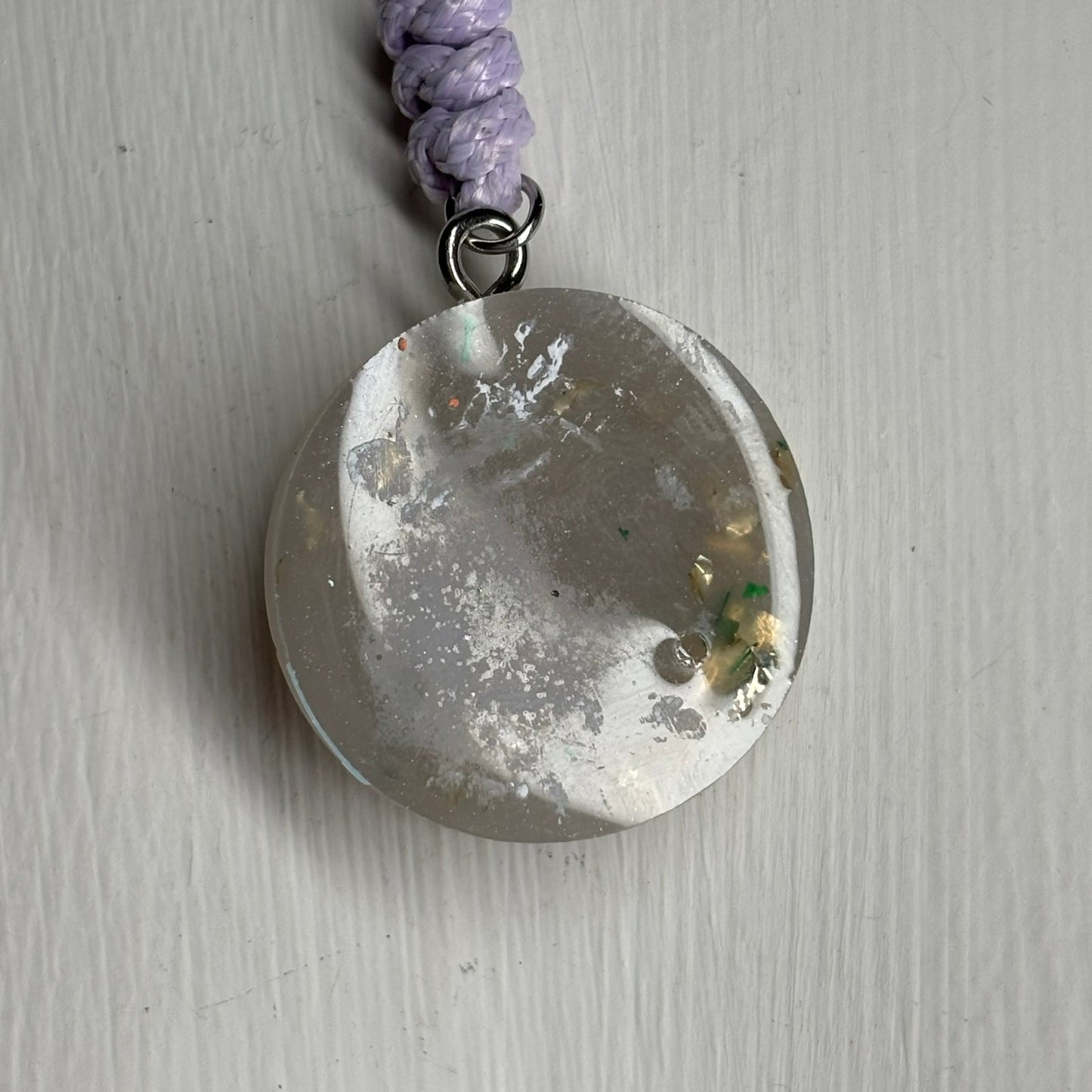 Purple Crystal King - Handmade Resin Chess Necklace